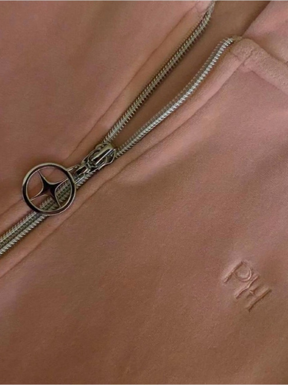 Paris Hilton Blush Pink Zip Hoodie - Picture 4 of 5